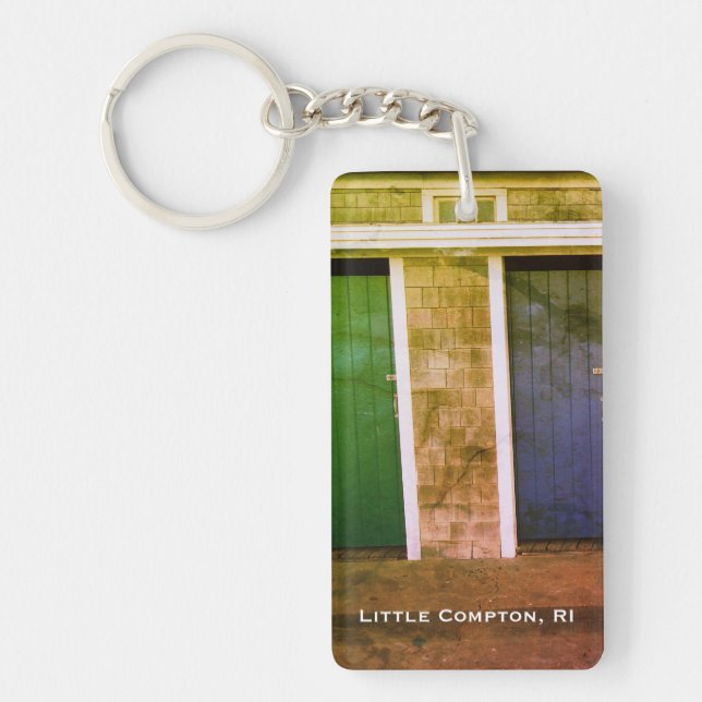 Porte-clefs Little Compton, RI Summer Beach Cabanas (LC) (Devant)