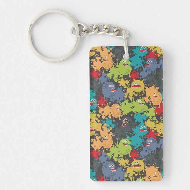 Porte-clefs Little cute funny monsters (Devant)
