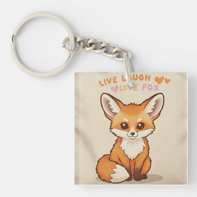 Porte-clefs Live Lauder mignon renard (Devant)