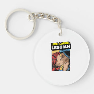 Porte-clefs Live Laugh Lesbian