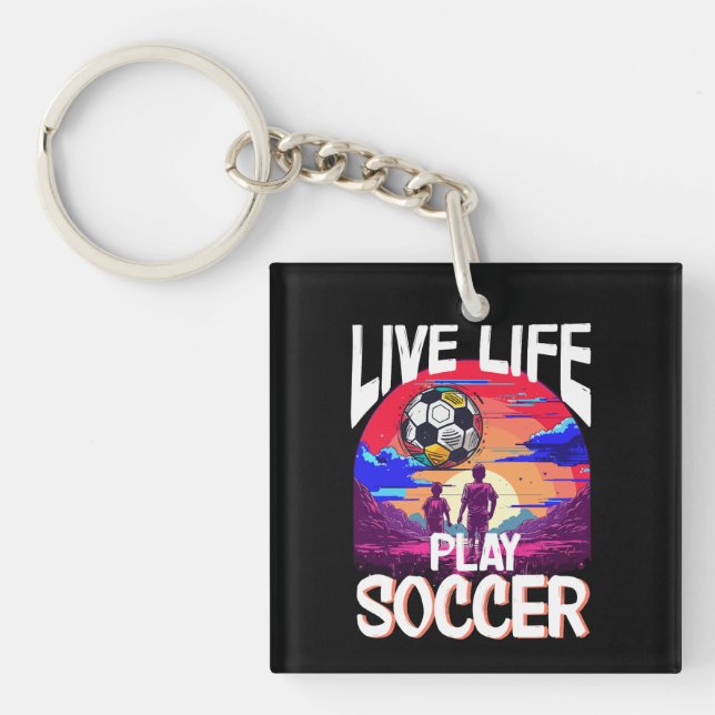 Porte-clefs Live Life Play Soccer, Accessoire de ventilateur d (Devant)