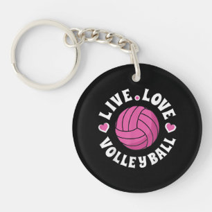 Porte-clefs Live Love Volleyball Pour Femmes Filles Volleyball