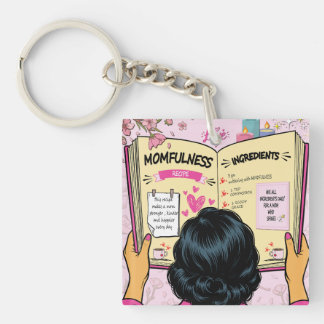 Porte-clefs Livre de recettes de pleine conscience Maman Migno