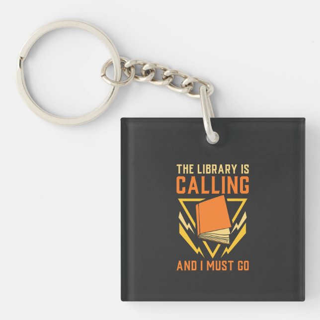 Porte-clefs Livre Nerd - La Bibliothèque Appelle (Devant)