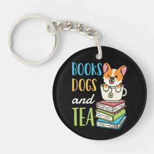 Porte-clefs Livres Chiens et Thé