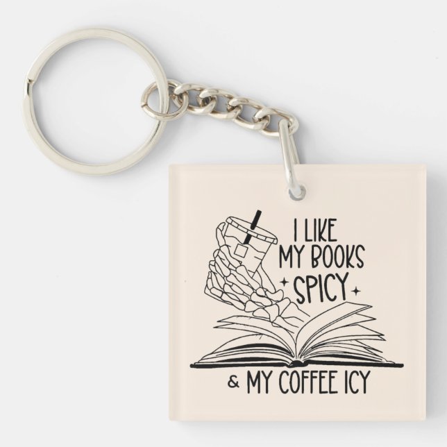 Porte-clefs Livres épicés et café Icy (Devant)