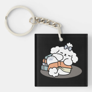 Porte-clefs Livres et écorces - Conception de lecture de chien