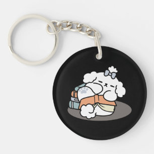 Porte-clefs Livres et écorces - Conception de lecture de chien