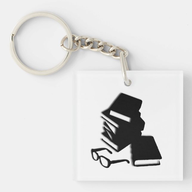 Porte-clefs Livres et Lunettes (Devant)