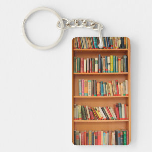 Porte-clefs Livres sur Arrière - plan de bibliothèque