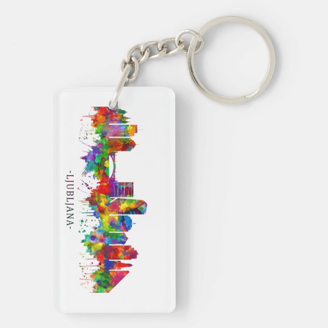 Porte-clefs Ljubljana Skyline (Dos)