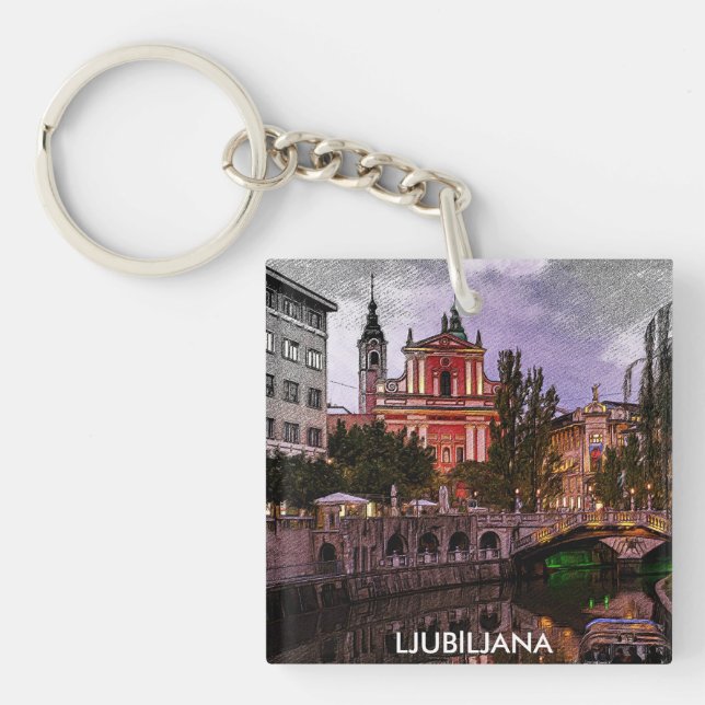 Porte-clefs Ljubljana Slovénie Architecture (Devant)