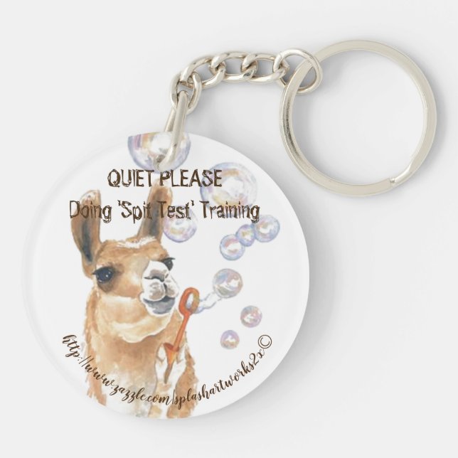 Porte-clefs "Llama d'entraînement à la broche" (Dos)