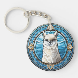 Porte-clefs Llama en verre doux