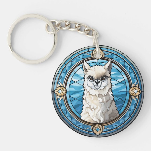 Porte-clefs Llama en verre doux (Devant)