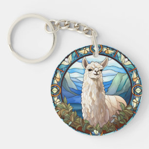 Porte-clefs Llama en verre doux