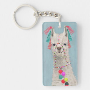 Porte-clefs Llama ornée - Blanc