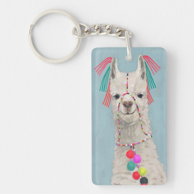 Porte-clefs Llama ornée - Blanc (Devant)