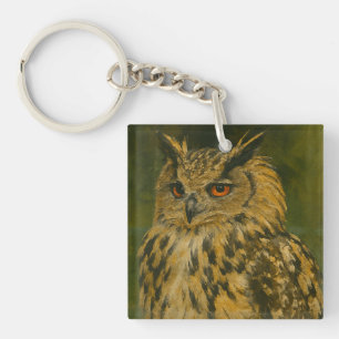 Porte-clefs L'observateur - Aigle eurasien à la lumière du boi