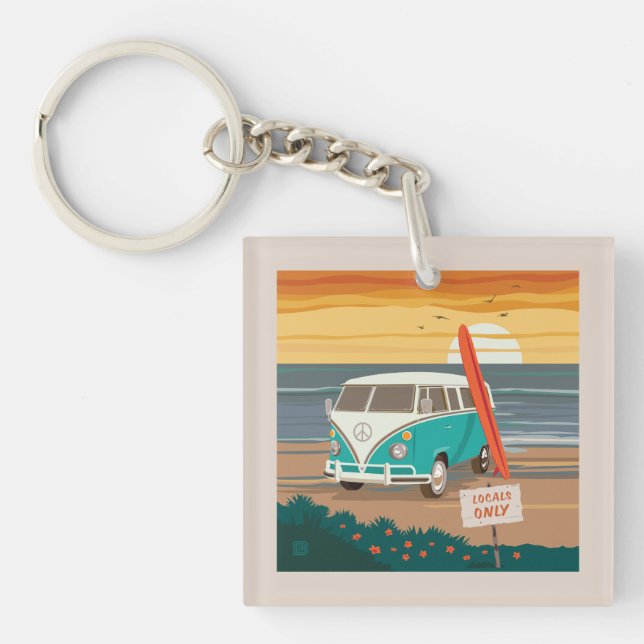 Porte-clefs Locaux uniquement | VW Surf Van (Devant)