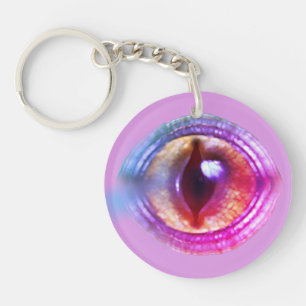Porte-clefs L'oeil du dragon d'Imaginaire violet enchanté