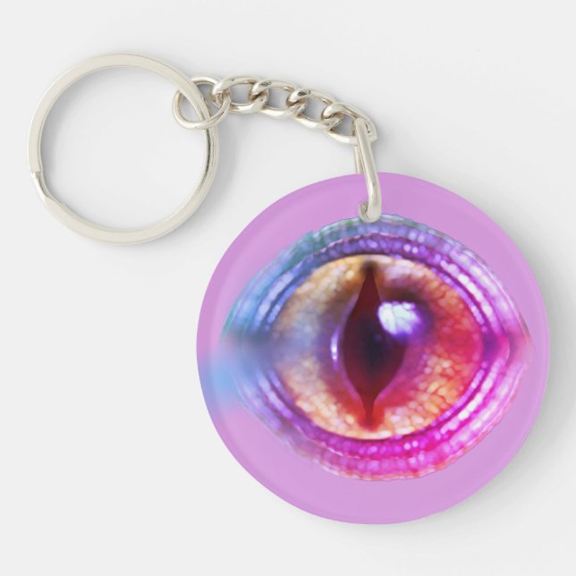 Porte-clefs L'oeil du dragon d'Imaginaire violet enchanté (Devant)
