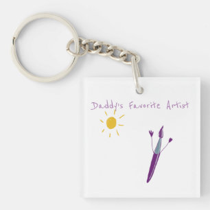 Porte-clefs L'oeuvre de votre enfant sur un Porte - clé
