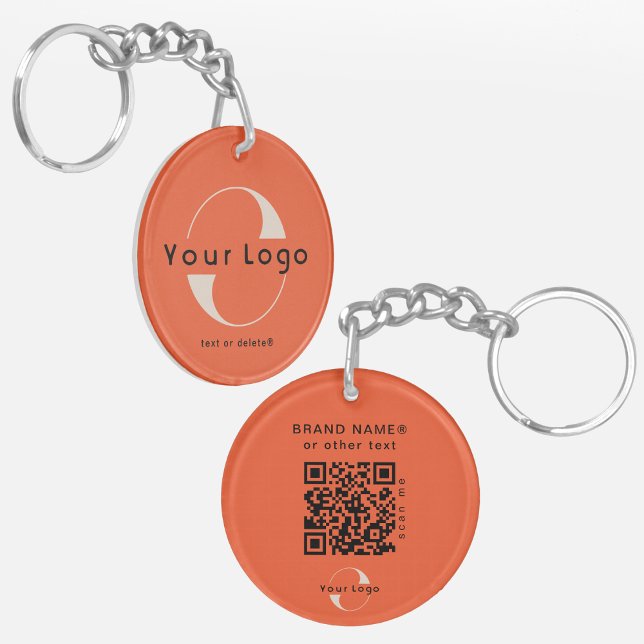 Porte-clefs Logo 2 faces & Code QR sur Entreprise Orange (Créateur téléchargé)