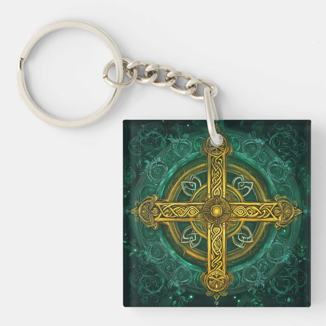 Porte-clefs Logo Croix celtique #6 Art numérique (Devant)