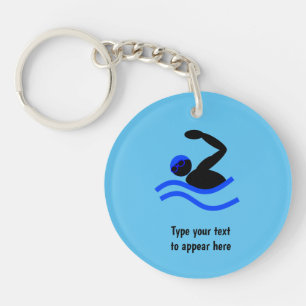 Porte-clefs Logo de baignade - Baignade en gogogles - votre te