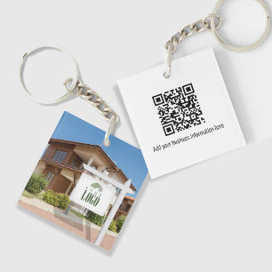 Porte-clefs Logo de biens immobiliers Photo Logo personnalisé