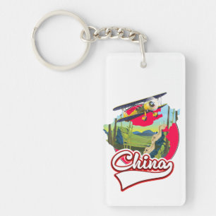 Porte-clefs Logo de la carte de voyage en Chine
