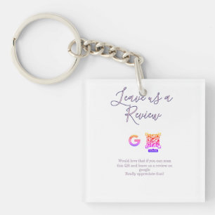 Porte-clefs logo de l'entreprise de revue Google Scan QR revie