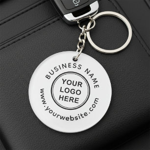 Porte-clefs Logo de l'entreprise et texte personnalisé promoti