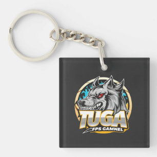Porte-clefs Logo de l'équipe de gaming TUGA Wolf en style espo