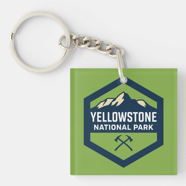 Porte-clefs Logo de l'insigne du parc national Yellowstone (Devant)
