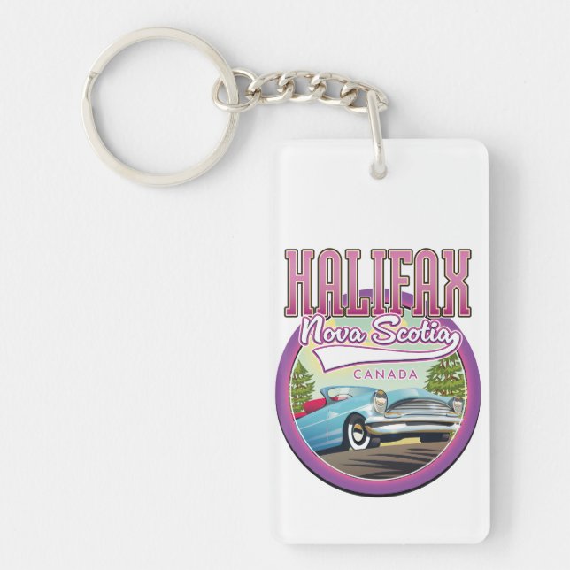Porte-clefs Logo de voyage de Halifax Nouvelle-Écosse (Devant)