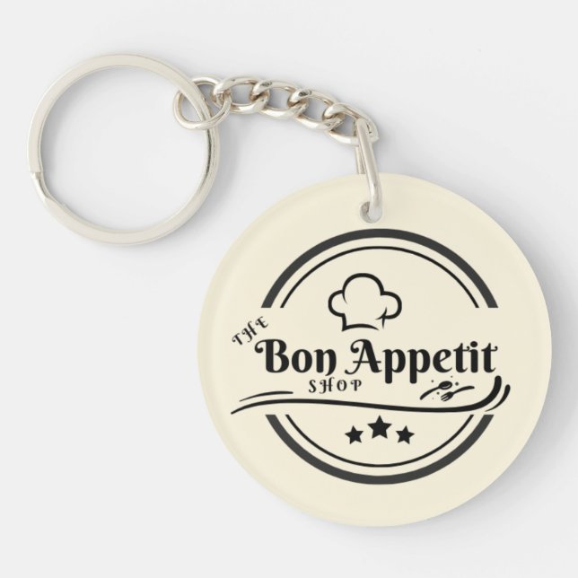Porte-clefs Logo d'entreprise et code QR double face (Devant)