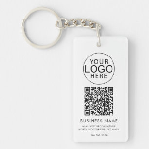 Porte-clefs Logo d'entreprise moderne Code QR personnalisé