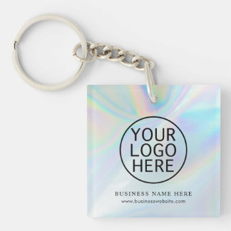 Porte-clefs Logo d'entreprise moderne Iridescente Swag promoti