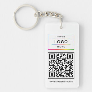 Porte-clefs Logo d'entreprise personnalisé et code QR du site