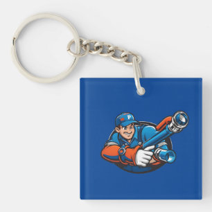Porte-clefs logo des services de plomberie