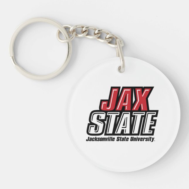 Porte-clefs Logo d'état de Jacksonville State University JAX S (Devant)