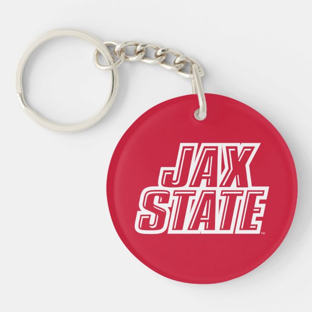 Porte-clefs Logo d'état de Jacksonville State University JAX S (Devant)
