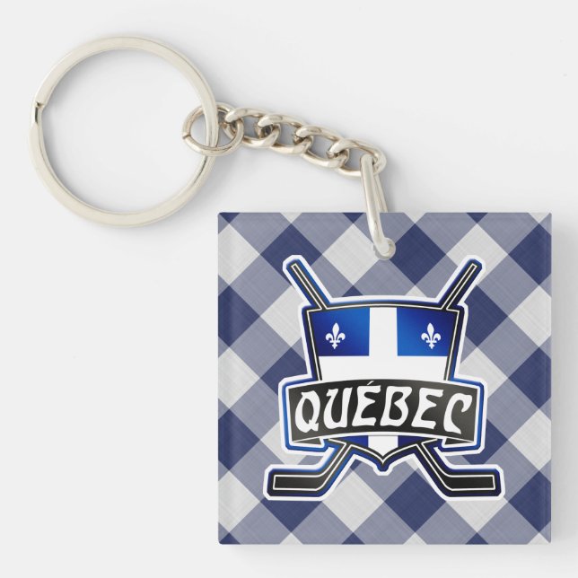 Porte-clefs Logo du drapeau du hockey du Québec (Devant)