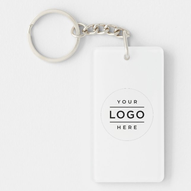 Porte-clefs Logo et code QR personnalisés (Devant)