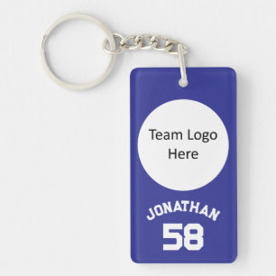 Porte-clefs Logo et nom de l'équipe sportive personnalisée Num