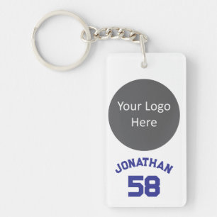 Porte-clefs Logo et nom de l'équipe sportive personnalisée Num