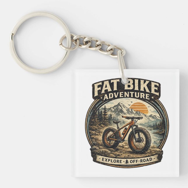 Porte-clefs Logo graphique de Fat Bike Aventure (Devant)