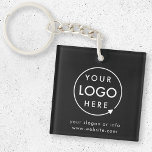 Porte-clefs Logo noir | Promotional Minimum<br><div class="desc">A simple custom black business template in a minimalist style which can be easily updated with your company logo and text. If you need any help personalizing this product,  please contact me using the message button below and I'll be happy to help.</div>